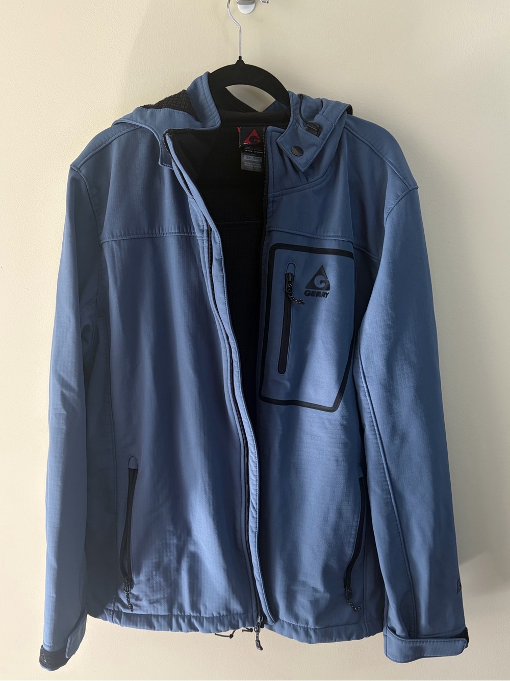 Gerry Weber Men's XXL Slate Blue Softshell Hooded Jacket